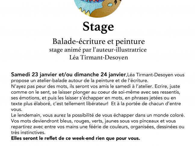 Stage "Balade-écriture et/ou peinture" 